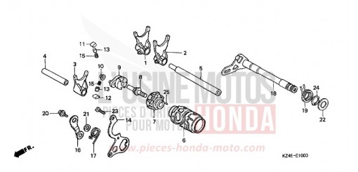 GEARSHIFT DRUM CR125RY de 2000